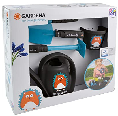 Happy People 16860 - Gardena Starter-Set ab 3 Jahren mit Rechen, Schaufel, Gießkanne und Eimer für die Gartenarbeit, perfekt für Kinderhände