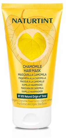 Naturtint - Maschera alla Camomilla - Schiarisce progressivamente i Capelli, Riflessi Biondi, idrata e nutre i Capelli Biondi, 97.8% Ingredienti Natural, con Camomilla e Limone - 150 ml