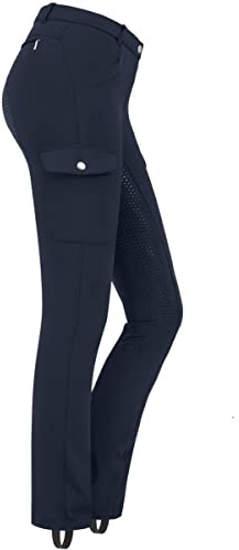 ELT Micro Jodhpur - Pantalones de equitación (silicona, talla 48), color negro, Negro
