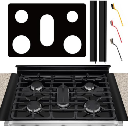 vaxusrtaet Stove Cover For LG Gas Stove Top Protector For Model LGLDG4315 LRG4115 LRG4113 LDG4313 LRGL5825, LSGL6335DF - Upgraded 0.4MM Thickness Stove Top Cover Guard With 2PCS Stove Gap Covers
