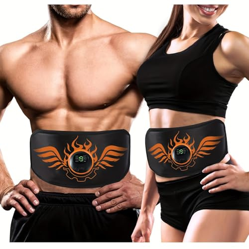 HENESE Elettrostimolatore Muscolare, Elettrostimolatore per Addominali,8 modalità e 19 intensità,USB Ricaricabile,Elettrostimolatore Glutei/Addome/Braccia/Gambe