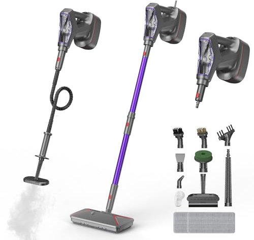 Pulitore a vapore per lavasciuga pavimenti, pulisci pavimenti, resistente, 29 in 1, per la casa, con vapore portatile staccabile, per legno, piastrelle, pareti, malta, finestre, mobili e ponti