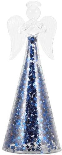 GLEAVI Ornamento Angelo Di Vetro Per Decorazione Domestica Arredamento Ufficio Scrivania Figura Angelo Design Applicazione Multipla Come Regalo o Bomboniera