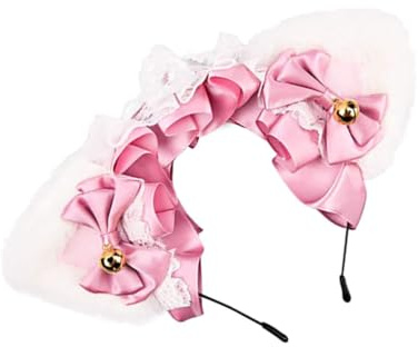 LIGIGWASH Diadema de de Gato con Campana Accesorio de Peluche para Fiesta para Disfraces y Celebraciones Diseño Creativo y para Niñas y de Cosplay