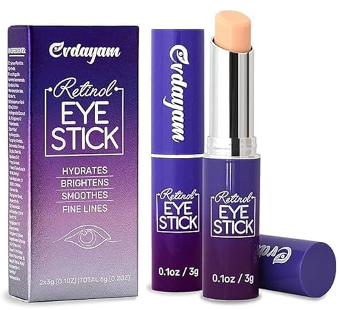 Stick per Occhi (con Caffèina): Verso Occhiaie e Borse Occhi, Anti-Rughe e Riduci Linee Fine + Migliora Aspetto di Palpebre Cadenti, Fine Lines 2 pacchetti