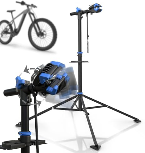 Tarpofix® Cavalletto Manutenzione Bici fino a 30 kg | Premium Cavalletto Bici | Stabile e Regolabile per Bike ed E-Bike | Supporto Professionale per Riparazioni e Manutenzione Bicicletta | Blu