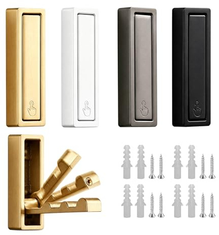 4 Pcs Foldable Wall Hook, Heavy Zinc Alloy Flip Down Hidden Coat Hooks