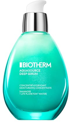 Biotherm Aquasource Deep Serum, feuchtigkeitsspendendes Gesichtsserum mit Life Plankton und Mannose, regenerierende Gesichtspflege für eine tiefengepflegte Haut, 50 ml