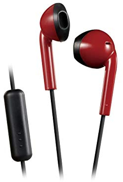 JVC, Ecouteurs Boutons filaires colorés avec télécommande, HA-F19M-RB-E (Rouge) Noir