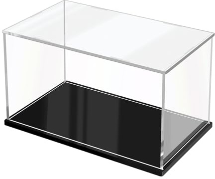 JUJOMAT Vitrine en acrylique pour Lego - Vitrine acrylique anti-poussière - Vitrine pour jouets et objets de collection - Vitrine transparente - Boîte de présentation 35*20*20 cm