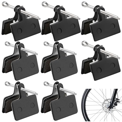 witeup bromsbelägg cykel 8 stycken, kopparfiber cykel bromsbelägg för Shimano cykelbromsbelägg, bromsbelägg cykel skivbroms bullerreducering och slitstyrka