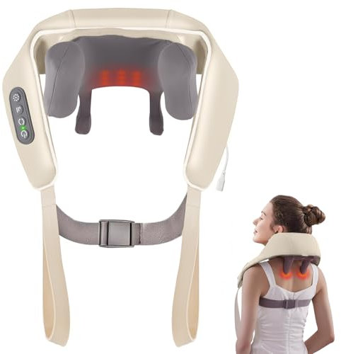 Zumghigh Neck Massager with Type-C Charging and Portable Design - 6D Shoulder Massager for Neck and Shoulder Pain Relief, with Heat for Home, Car, Office Use