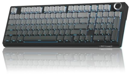 SOLAKAKA KI99 Pro 96% Wireless Mechanical Keyboard, RGB Gaming Keyboard, Hot-Swappable Pre-Lubed Switches, Gasket Structure Creamy Keyboards (Gradient-Black, Non-Silent Version)