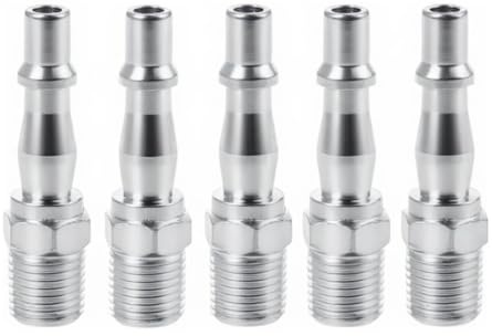 5pcs 1/4 Male Thread,(FT10) Air Line Hose Fitting Connector | for Air Tool Accessories,Compressor Tools