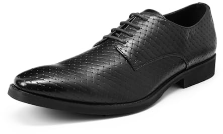 Allthemen mäns snörning vävda läder derby skor formella brogues Oxford finskor klassiska enkla affärsskor