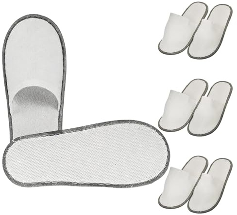 4 Pares de Pantuflas de Huésped,Blancas Zapatillas de Invitados de Hotel,Zapatillas de Spa para Hotel,/Zapatillas de Viaje para Hombre Mujer Viaje Hogar Baño Boda