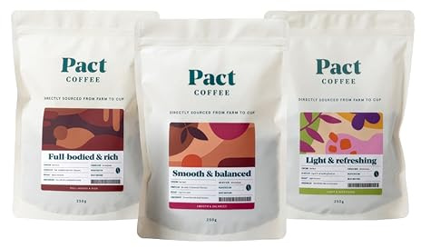 Pact Coffee Roaster's Selection, Speciality Coffee, Wholebean, 3 x 250g, Ethically Sourced, Freshly Roasted, Whole Coffee Beans
