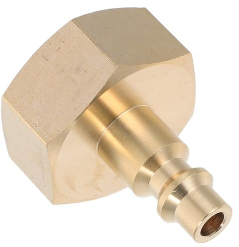 GALPADA Adaptador de Enchufe Rápido 3/4 Ght Rosca Interior para Compresor de Aire, Conexión para Manguera de Jardín, Accesorio para Purga de Agua en Caravanas y Camping, Dorado, 1 Unidad