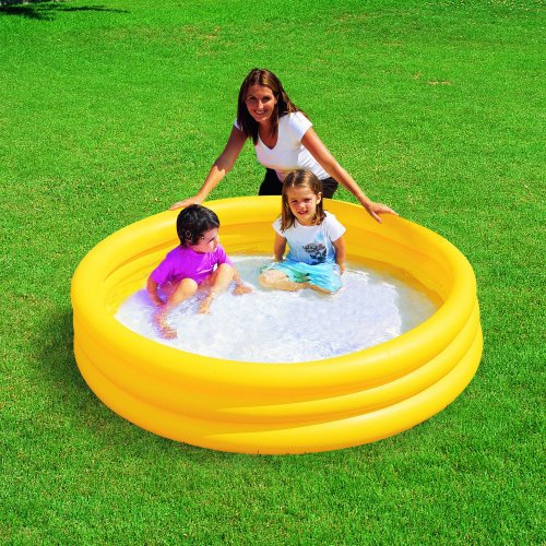 Bestway 51025 - Pool 3-Ring Uni, rot/grün, ca. 122 x 25 cm