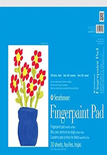 Strathmore 100 Series Youth Tape Bound Fingerpainting Pad, 12 X 18 inches, 30 Sheets (27-118)