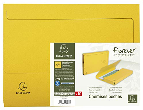 Exacompta 100 pocket folders with gusset Forever Blue Angel yellow