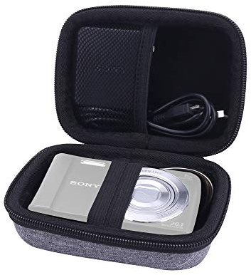 Aenllosi Hart Taschen Hülle für Sony DSC-W810/W800/W830 Digitalkamera (Grau)