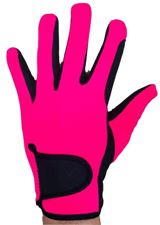 Ladies Equestrian Gloves All Weather Outdoor Sports Gloves Horse Riding (Pink, Medium)