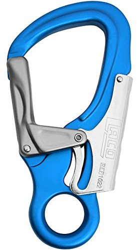 LACD Unisex – Erwachsene Biner Pro Ferrata Blue Normalkarabiner, 80mm