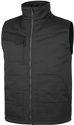 DELTA PLUS Gilet de travail d'hiver 9 poches 65% polyester 35% coton 245 g rembourré tour de cou Deltaplus STOCKTON3 - L, gris foncé