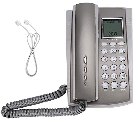 Ejoyous Telefono con Filo, Telefono da Tavolo con Schermo LCD e Collegamento a Rete Fissa, Vivavoce per Ufficio Hotel e Casa