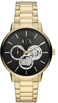Armani Exchange Watch For Men, Chronograph Movement and 42mm Case Size with Stainless steel, Leather or Silicone strap