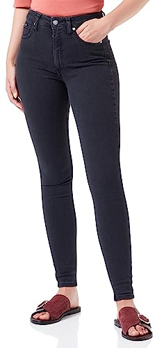 Calvin Klein Donna Jeans Skinny Vita Alta, Nero (Denim Black), 28W/30L