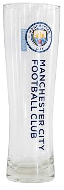 FOCO Officiellt licensierad produkt Manchester City FC fotboll ordmärke smal pintglas