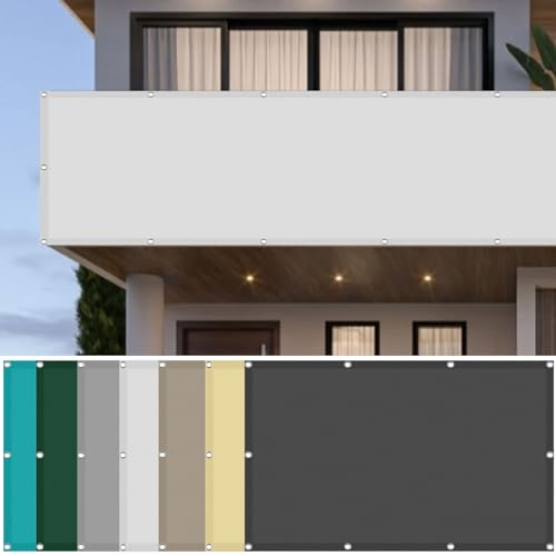 Sonnensegel Wasserdicht Quadratisch 450 x 700 cm Wetterschutz Sonnenschutz Markisenstoff Markise Premium PES Polyester Imprägniert für Garten Terrasse Balkon Schwimmbad, Weiß