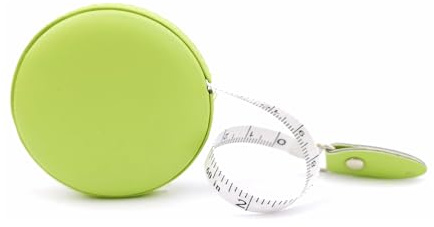 DTXLX Ruban à mesurer pour le corps en cuir rétractable, vert, petit ruban à mesurer pour couturiers et designers, 1 pièce, 1,5 mètres / 60 pouces de large