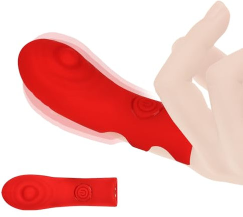 GKLWEJ Vibratore da dito, vibratori del punto G con 10 modalità di vibrazione, doppi anelli antiscivolo, giocattolo erotico, stimolatore del clitoride per lei, stimolazione dei capezzoli