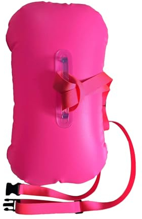 Boya de natación inflable – Flotador de seguridad para natación, boya de bolsa de aire individual | Cinturón de cintura ajustable, bolsa seca de natación con flotador de natación altamente visible