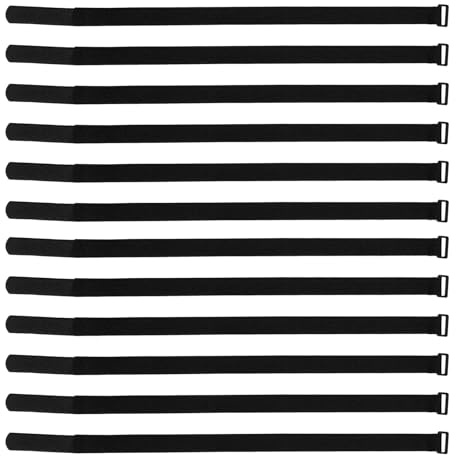 Levemolo Lot de 12 Sangles de Fixation Réglables et Réutilisables pour Parasol de Jardin 25 MM X 600 MM Accessoires Anti-Vent pour Parasols de Terrasse Sangles Sécurisées et Pratiques