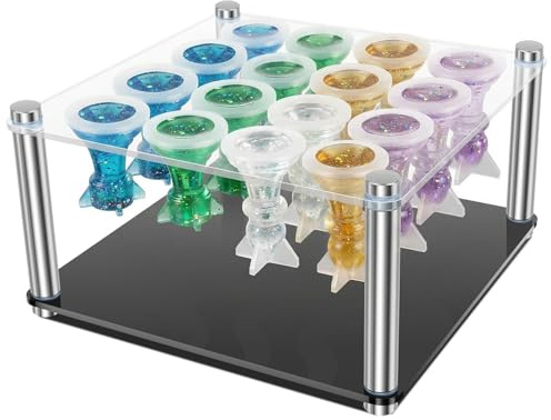 Lot de 16 moules à échecs en résine de silicone avec support pour figurines, moules en résine époxy 3D de taille originale pour pièces d'échecs et moule en résine pour figurines de dames pour la