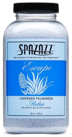 Spazazz Escape 22oz Lavender Palmarosa spa, hot tub and bath crystals