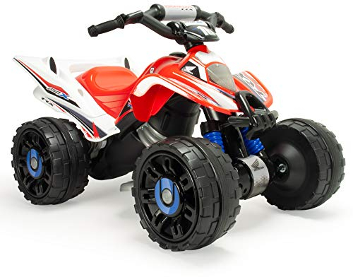 INJUSA - Elektroquad Honda ATV, Elektroauto für Kinder von 2 bis 5 Jahren, 12V Batterie, Gaspedal, Schaltung und Bremse, Max. Geschwindigkeit 6 km/h, Farbe Rot und Weiß