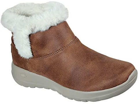 Skechers On-The-Go Joy Endeavor, Botas Mujer, Chestnut Perform Textile, 36.5 EU