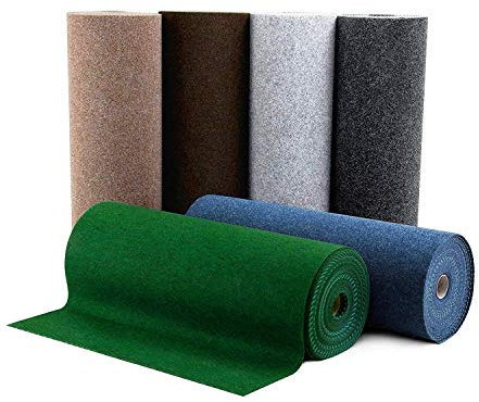 casa pura® Comfort Prato Artificiale con Gommini, al Metro, Resistente alle intemperie e ad Asciugatura Rapida, per terrazza, Balcone e Tempo Libero (Grigio, 67 x 200 cm)