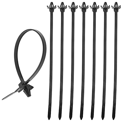 ECSiNG 100pcs Attaches de Câble Châssis à Ailes Montage par Poussée pour Industrie de Construction Domestique Industrie Électronique Fil de Automatique en Nylon 4mm-6mm