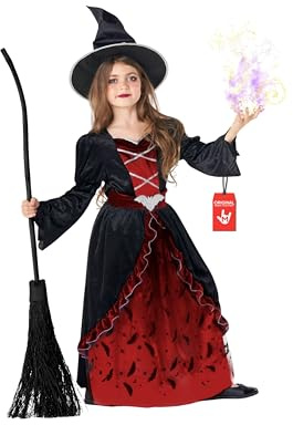 Morph Deguisement Sorciere Fille, Costume Sorcière Fille, Deguisement Enfant Sorciere, Déguisement Carnaval, Costume Halloween Enfant