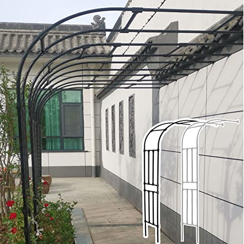 Garden Rosenbogen Stahl Rosen Torbogen Rankhilfe Breite 60cm 90cm 120cm 150cm 180cm 220cm 240cm Halbbogen Gartendeko für Klettern Weinreben und Pflanzen ( Color : Weiß , Size : W120XH240cm(3.9x7.9ft)