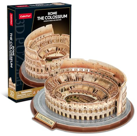 CubicFun 3D Kolosseum Puzzle, Italien Architekturmodell Puzzle, Baukasten, Geschenk für 10+, 163 Teile