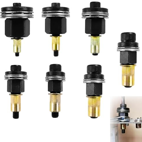 7 Piezas Remaches Roscados Remachadora Manual de Cabezales Kit, M3, M4, M5, M6, M8, M10, M12 Remachadora de Tuercas Accessori, Juego de Cabezales para Remachar a Mano, para Alicates de Remachar