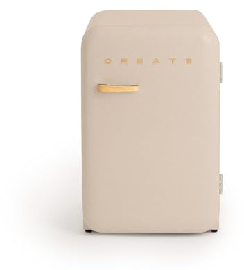 CREATE / RETRO FRIDGE 83.5 WOOD/Frigorifero sabbia maniglia legno/Minibar, congelatore, 83.5 cm