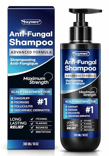 Tuymec Psoriasis Shampoo, Seborrheic Dermatitis Folliculitis Shampoo, Anti-Fungal and Anti-Dandruff for Men and Women 300ML.